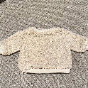 Zara baby 1-3 month cozy fur sweatshirt